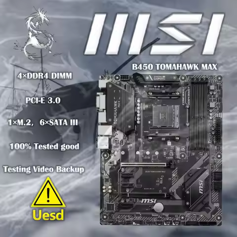 MSI B450 TOMAHAWK MAX AM4 AMD B450 SATA 6Gb/s ATX Motherboard