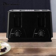 [Phenovo] 4 Slices Bread Toaster Wide Slots Convenient Breakfast Machine Dual Control Panels Househo