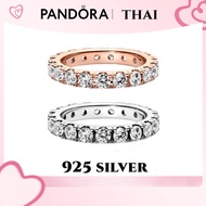 [ส่งจากกรุงเทพ]Pandora แหวน เงิน925 แหวนเพชร แหวนแฟชั่น Sparkling Gem Eternity Ringเครื่องประดับแฟชั่น ของแท้ 100% silver 52 One