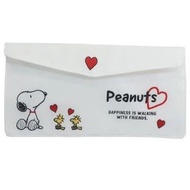 PEANUTS Snoopy 史努比 日版 信封造型 口罩 收納袋 口罩袋 戶外 便攜 儲物袋 抗菌 分隔式 史奴比 史諾比 (信封)