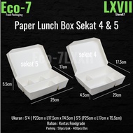 Paper Lunch Box 4 & 5 Compartments Bento Rice Box Take away box