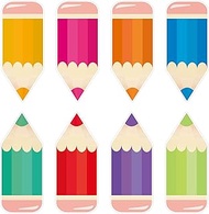 40 Pcs Colorful Pencils Cutouts 2.7 x 6.2 inch Classroom Bulletin Board Decor Back to School Decorat