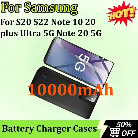 10000mAh Battery Charger Case for Samsung Galaxy S20 S22 Note 10 20 Plus Ultra 5G Note 20 5G USB Pow