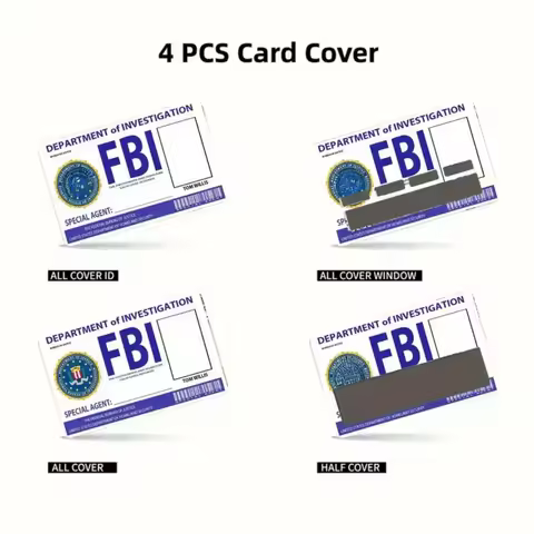 FBI Bureau of Investigation Medal Logo Anmie PVC Sticker Film Skin Cover for Credit Card Debit Bank 