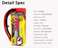 [Official 30 Days Warranty] Coddar Lipo Battery 2s 3s 4s High Voltage Performance Competition 7.4v 1