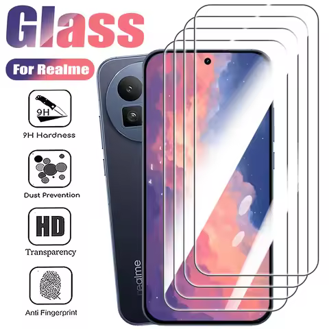 1-4PCS Screen Protector For Realme GT 8 Pro realme GT 5 3 2 7 T Tempered Glass on realme GT Neo 2 2T