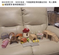 大量倉鼠用品，摩天輪，小屋，倉鼠屋，金屬板，倉鼠隧道