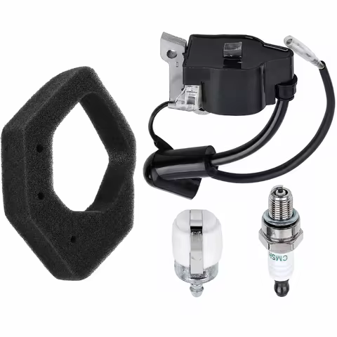 For Honda GX25 HHT25S WX10K Ignition Coil Module Air Filter Spark Plug Tune Up Kit Replacement Parts