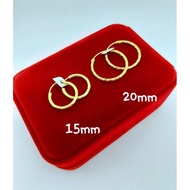 ♞,♘10K Gold Loop earrings. Hypo and Non Tarnish. Long lasting.