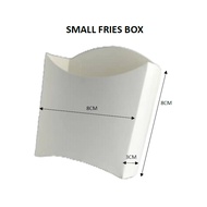(50pcs) White French Fries Box / Fries Box / Snacks Box