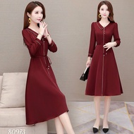 [HCM]ĐẦM XÒE CÔNG SỞ DÀI TAY PHỐI VIỀN SANG TRỌNG-D06