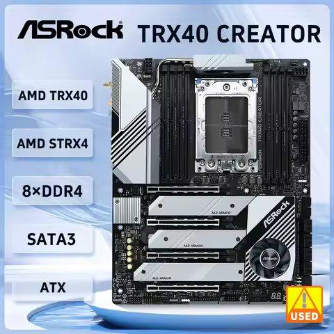 ASRock TRX40 Creator Motherboard AMD TRX40 sTRX4 8×DDR4 DDR4 4666+(OC) 256GB 3970X 3960X 3990X cpu P