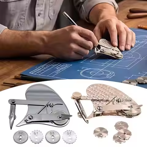 Vintage Precision Dotting Pen Set Dual Mode Mechanical Gear Train Ruling Pen Roller Wheel Drawing Sc