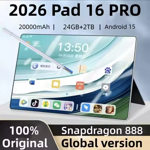 2026 Original 12inch Pad 16 PRO 5G Tablet PC 20000mAh Snapdragon 8Gen3 Android 15 24GB 2T 5G Dual SI