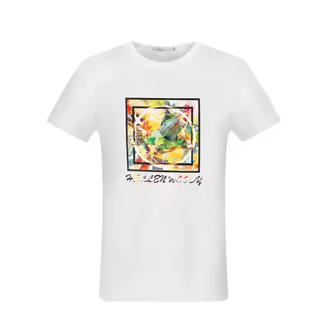 Print T-Shirt for Men Fashion Slim Fit Lizard Pattern Tops Tees Casual O-Neck Cotton Short-Sleeve Cl