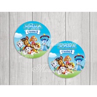 Paw patrol / rubble sticker Label