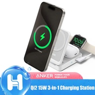 Anker MagGo 3-in-1 Charging Station, Qi2 Certified 15W  Wireless Charger Stand