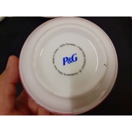 P&amp;G Pink Blossom Ceramic Rice Bowl with ceramic spoon