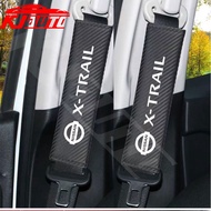 1/2pcs Car Carbon Leather Car Seat Belt Shoulder Protector Pad For Nissan Xtrail X-trail T30 T31 2008-2013 T32 2014-2022 2023 Nismo Accessories
