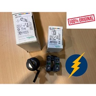 SCHNEIDER XB5AG33 ( ZB5AG3 + ZB5AZ103 ) Key switch selector, plastic, black, Ø22, key n 455, 3 posit