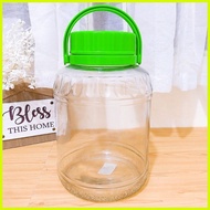 ♞,♘5 Liters Beverage Juice Jar Dispenser With Stand and 4pcs Mason Glass Jar With Lid and Straw