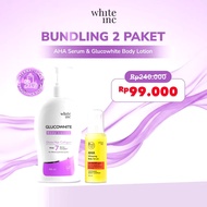 White Inc Body Lotion Latest Gluta Hya 400 ML + Body serum Aha Whitening White inc 100 ML