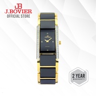 J.Bovier Ceramic Quartz Women Watch | Casual Watch | Fashion Watch (B08-1C321 Black) (B08-1C331 Blac