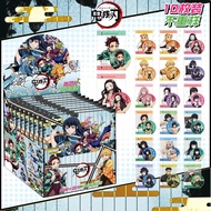 Bộ 2 Mặt Nhẫn Nhít Ghost Slayer Blade Double Flash Iron Chest Pin 75mm Anime Thẻ Thông qua Hộp Đựng