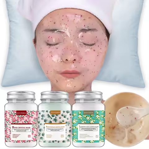 Skin Care Products Facial Crystal Mask Anti-wrinkle Aging Chamomile Jasmine Rose Moisturizing Shrink