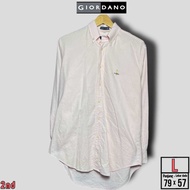 Kemeja Polos Pria Giordano Pink Size L