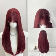ขายดีที่สุด วิกผมหญิง วิกผมสีแดง วิกผมยาว 65CM-70CM วิก JK วิกโลลิต้า วิกผมยาวลอน Aphrodite online s