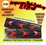 Lampu Stop Rem Belakang Variasi Tail light Mobil Truk Truck pick up 12 24 volt Led grand max carry f