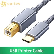 CURTES USB C to USB B Cable Printer Cable 0.5m/1m/1.5m/2m USB2.0 Female USB B 2.0 480Mbps Data Cable