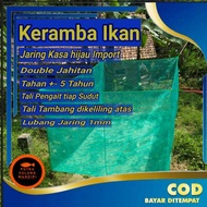 K3250 - Keramba tutup resleting jaring ikan ukuran 3m x 2m x 50cm siap pakai