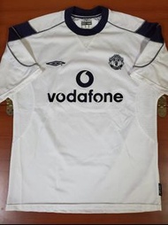 Umbro 曼聯 Manchester United 2000-2001 away 作客 短袖 波衫 球衣