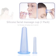 【original】 10/2pcs Silicone Cupping Suction Can Vacuum Cup Face Massage Face Leg Arm Relaxation Cupp