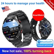 Business Smart Watch Stainless Steel Strap Bluetooth Call Waterproof Smart Watch