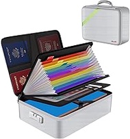 Fireproof Document Bag Money Bag Home Office Travel Safe Storage Pouch with Zipper for A4 Document C