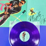黑膠唱片 親筆簽名 張國榮 Stand up 同名專輯 LP  Vinyl 黑㬵唱片 / 1986年 12吋紫色透明膠碟 華星唱片 #罕有付張國榮當年親筆簽名   保存極好