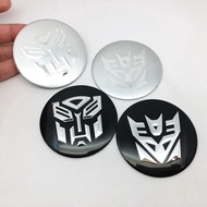 Car styling 4pcs 56.5mm Car Wheel Center sticker logo Metal Nuclear Radiation Transformers Hub Cap E