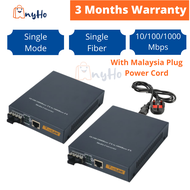 {READY STOCK} 1 PAIR HTB-GS-03 A/B netLINK 10/100/1000M Single-mode WDM SC port Fiber Media Converte