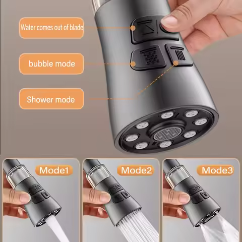 360° Universal Kitchen Faucet Extender With Filter Function Aerator Splash Filter Washbasin Faucet B