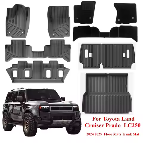 Floor Mats Waterproof Anti-Slip For Toyota Land Cruiser Prado 250 J250 LC250 All Weather Front Rear 