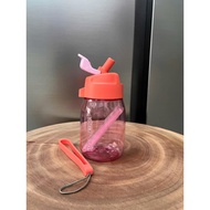 Tupperware Water Bottle, lohas 350ml with straw, heat resistant plastic 0-120 degrees