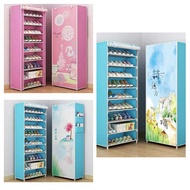 Plastic Shoe Cabinet Multipurpose Dustproof Storage Rack - Closed Shoe Rack with Zipper Size 60, 30,