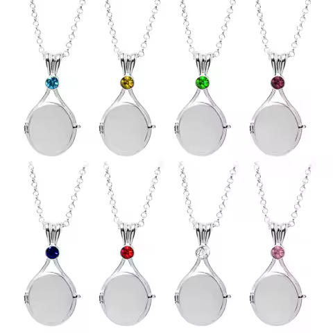 TV Show H2O Just Add Water Copper Zircon Pendant Necklace Mermaid Locket Pendant Necklace Unisex Swe