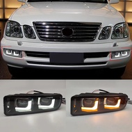 Car DRL For Lexus LX470 CYGNUS 1998-2007 LED Turn Signal Daytime Running Light Daylight Front Bumper