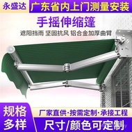 Awning Boleh Tarik Elektrik Balkoni Lipat Kalis Hujan Awning Sunshade Awning Tangan ER4X Luaran