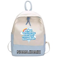 Muslim Character Bag Reading Bismillah Koran Bag and School Bag