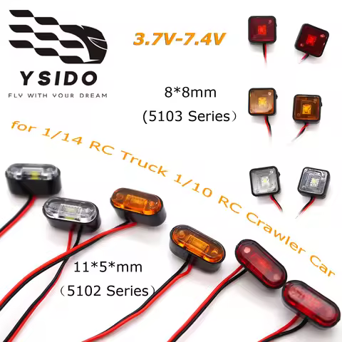 YSIDO RC Car Turn Signal Led Warning Lights Marker Lights for 1/10 TRX4 Defender Bronco SCX10 1/14 T
